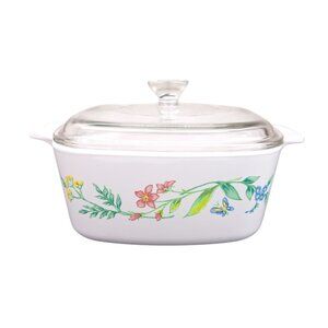 Vintage CorningWare My Garden A-1.5L Casserole Dish Glass Lid Included 1.5 Liter